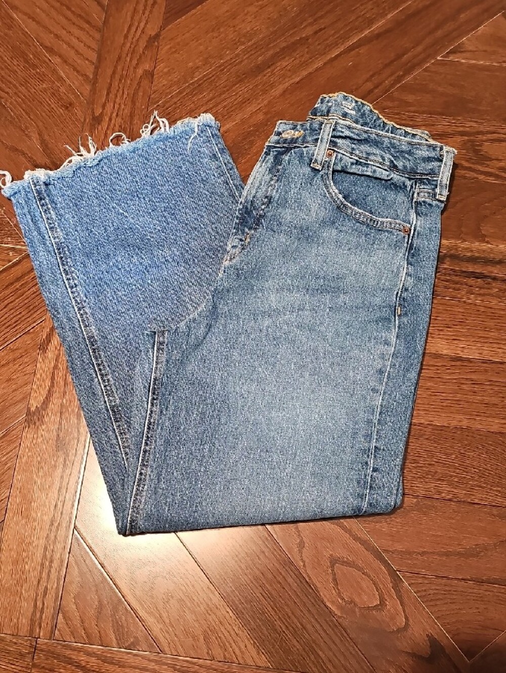 Old Navy Light Blue Wide Leg Jeans Size 12 Short - Picture 9 of 10